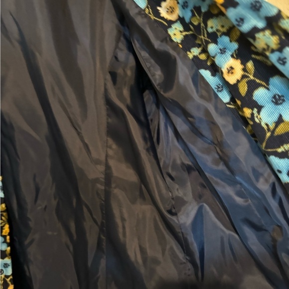 New Liz Claiborne First Issue Lightweight Navy Floral Corduroy Blazer - Picture 10 of 10